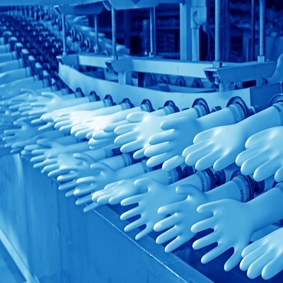 Die Handhandschuh-Herstellung bearbeitet Hochgeschwindigkeitslatex-Handschuh-Produktionsmaschine maschinell
