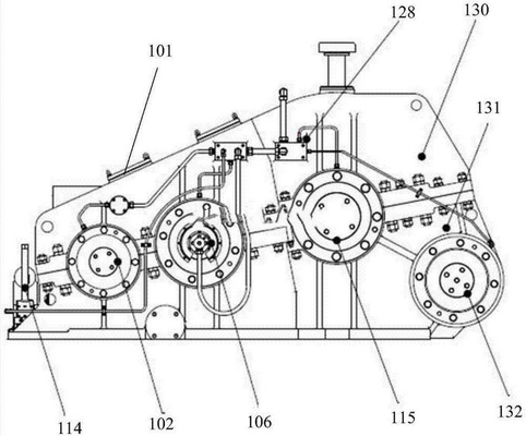 Erdölbohrung Rig Drawwork 500 250 Kupplung KOHLENSTOFF Partei-STAHL-HEN Power-ZEIT-REIHEN Verkäufe HYDRAULISCHES GUMMIneopren Suppor