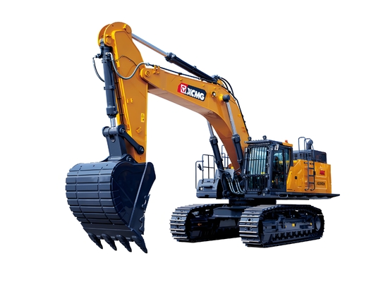 Gelbe Bagger von XCMG in der Bauindustrie