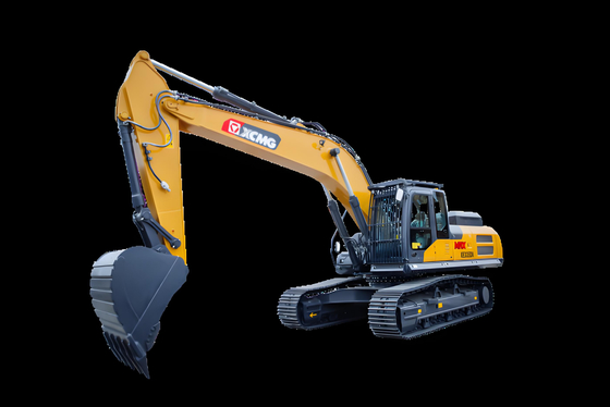 Gelbe Bagger von XCMG in der Bauindustrie